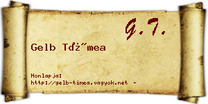 Gelb Tímea névjegykártya